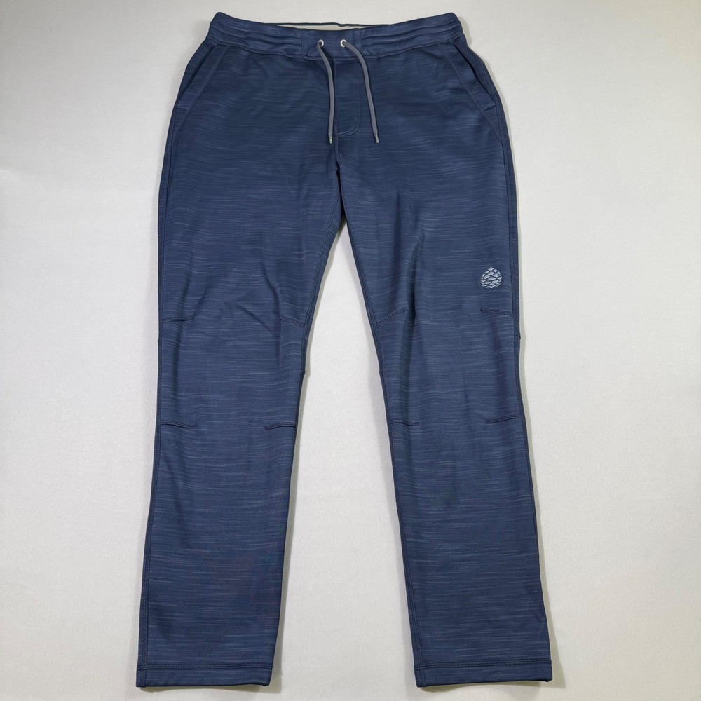 Stio Gannet Peak Fleece Pant Mens Large Navy Blue Space Dye Articulated Outdoor